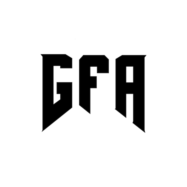 Diseño de logotipo de letra GFA para una empresa de tecnología Diseño del logotipo GFA combinación de colores blanco y negro Logotipo GFA vector Diseño GFA icono Alfabeto GFA tipografía Logotipo Diseño