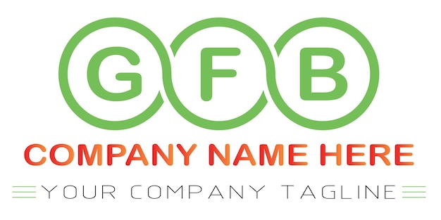 Diseño de logotipo letra GFB
