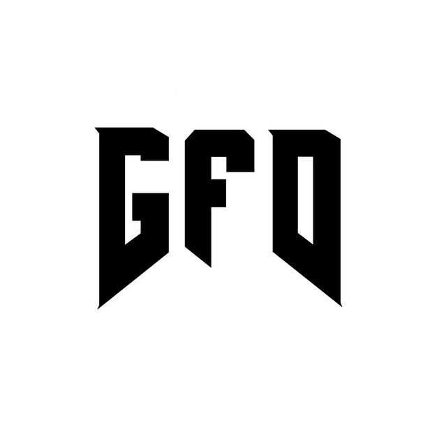 Diseño de logotipo de letra GFD para una empresa de tecnología Diseño de Logotipo GFD combinación de colores blanco y negro Logotipo GDF Vector Diseño GFD Icono GFD Alfabeto GFD Tipo de diseño de logotipo