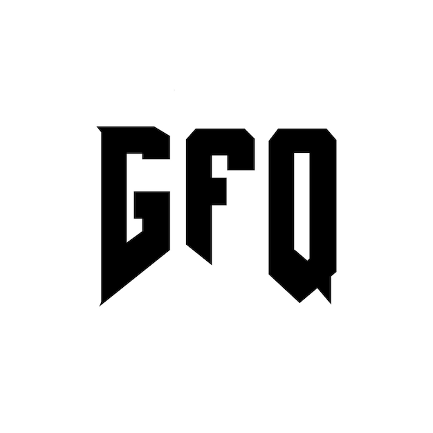 Diseño de logotipo de letra GFQ para una empresa de tecnología Diseño del logotipo GFQ combinación de colores blanco y negro Logotipo GF Q vector Diseño GF Q icono Alfabeto GF Q tipografía Logotipo Diseño