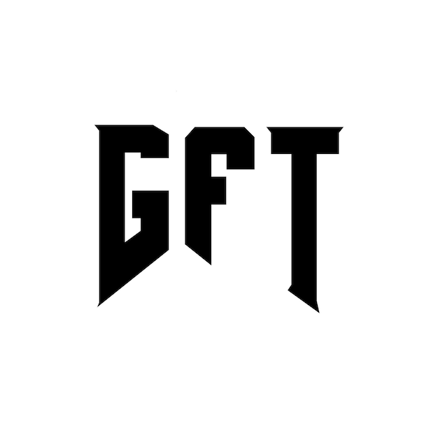 Diseño de logotipo de letra GFT para la compañía de tecnología GFT Diseño del logotipo GFT combinación de colores blanco y negro GFT Logotipo GFT vector GFT diseño Icono GFT alfabeto GFT tipografía diseño del logotipo