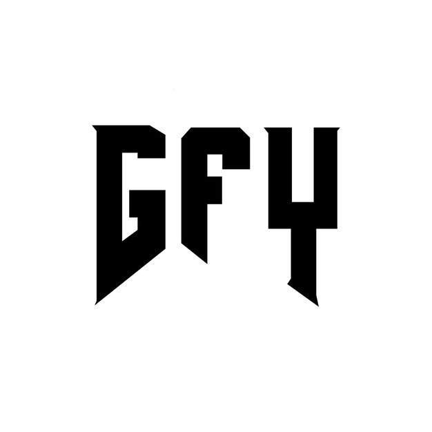 Diseño de logotipo de letra GFY para una empresa de tecnología Diseño del logotipo GFY combinación de colores blanco y negro Logotipo GF Y vector Diseño GF Y icono Alfabeto GF Y tipografía Logotipo Diseño