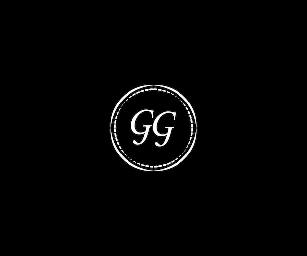 Diseño del logotipo de la letra GG