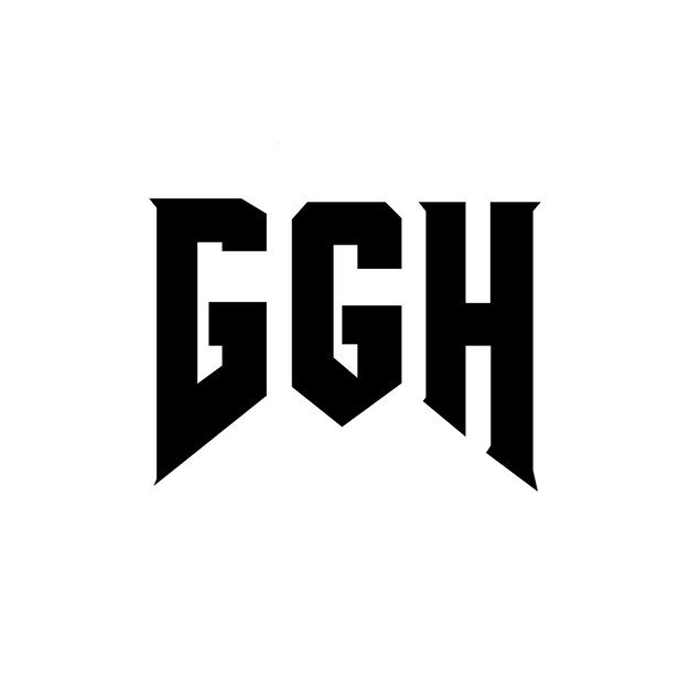 Diseño de logotipo de letra GGH para la compañía de tecnología GGH diseño de logotipo combinación de colores blanco y negro GGH logotipo GGH vector GGH diseño GGH icono GGH alfabeto GGH tipografía logotipo diseño