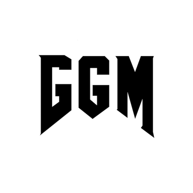 Diseño de logotipo de letra GGM para una empresa de tecnología GGM diseño de logotipo combinación de colores blanco y negro GGM logotipo GGM vector GGM diseño GGM icono GGM alfabeto GGM tipografía diseño del logotipo