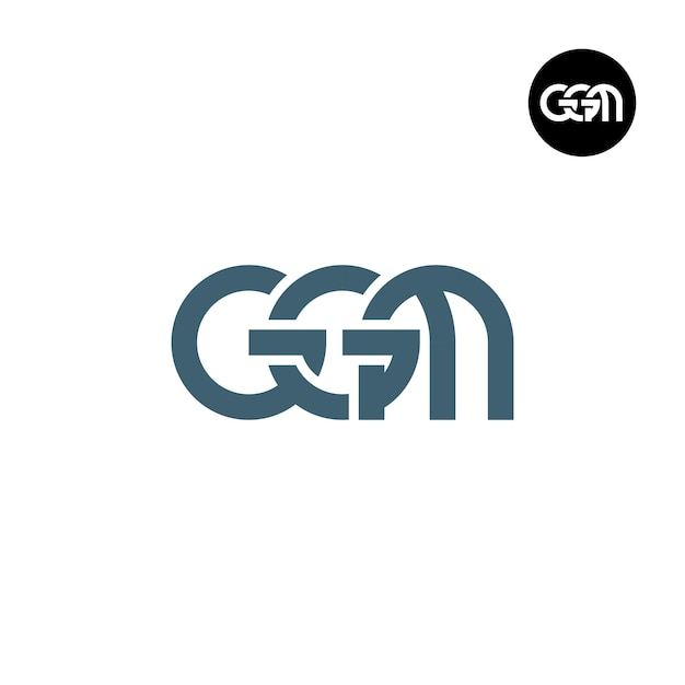 Vector diseño del logotipo de la letra ggm monograma