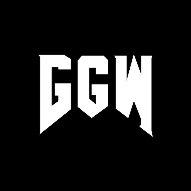 Diseño de logotipo de letra GGW para una empresa de tecnología Diseño de Logotipo GGW combinación de colores blanco y negro Logotipo G GW vector Diseño GGW icono GGW alfabeto GGW tipografía Diseño del logotipo