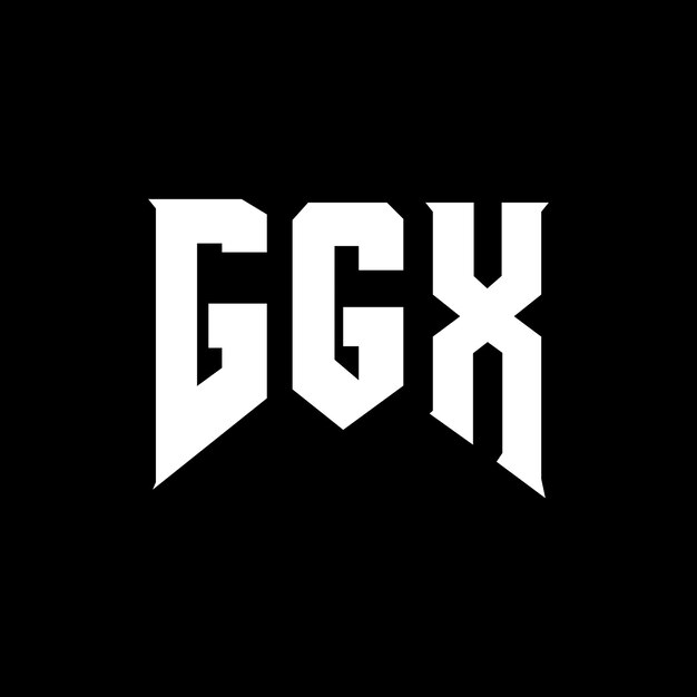 Diseño de logotipo de letra GGX para la compañía de tecnología Diseño de Logotipo GGX combinación de colores blanco y negro Logotipo G GX vector GGX diseño Icono GGX alfabeto GGX tipografía Diseño de logos