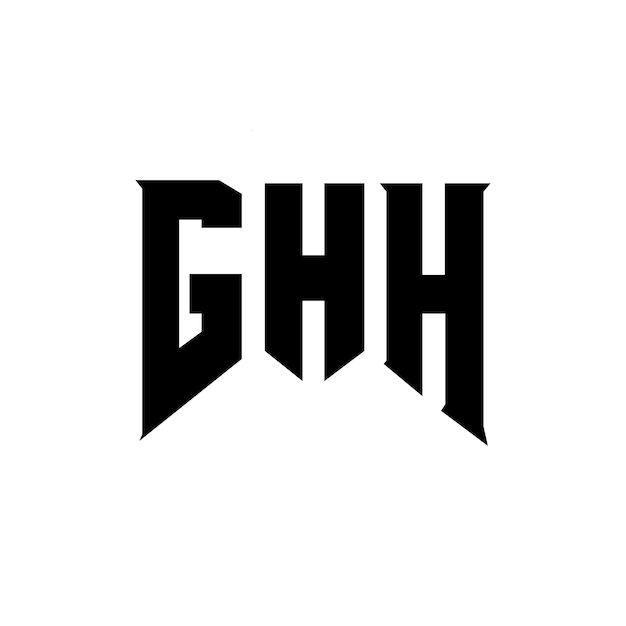 Diseño de logotipo de letra GHH para la compañía de tecnología GHH diseño de logotipo combinación de colores blanco y negro GHH logotipo GHH vector GHH diseño GHH icono GHH alfabeto GHH tipografía diseño del logotipo
