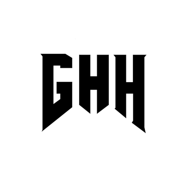 Vector diseño de logotipo de letra ghh para la compañía de tecnología ghh diseño de logotipo combinación de colores blanco y negro ghh logotipo ghh vector ghh diseño ghh icono ghh alfabeto ghh tipografía diseño del logotipo