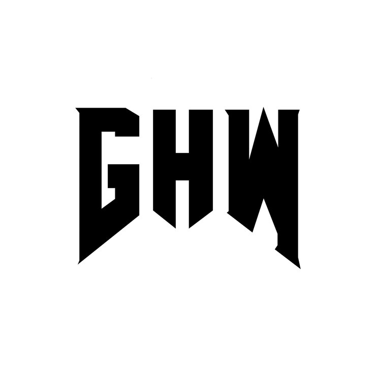 Vector diseño de logotipo de letra ghw para la compañía de tecnología ghw diseño de logotipo combinación de colores blanco y negro ghw logotipo ghw vector ghw diseño ghw icono ghw alfabeto ghw tipografía diseño de logotip