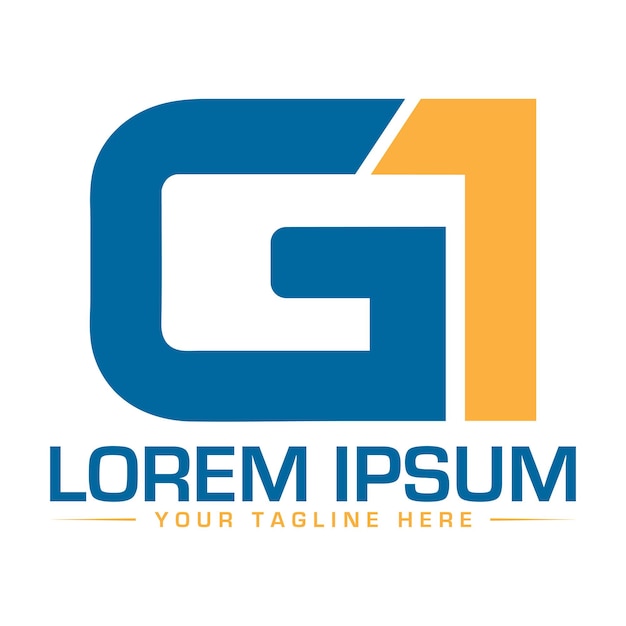 Diseño del logotipo de la letra GI Diseño único y moderno del logotipo