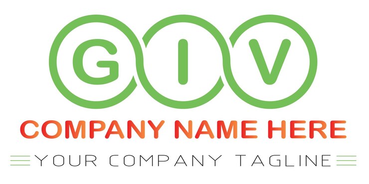 Vector diseño de logotipo de letra giv