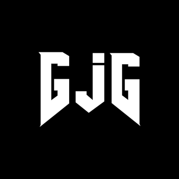 Diseño de logotipo de letra GJG para una empresa de tecnología Diseño del logotipo GJG combinación de colores blanco y negro GJG logotipo Vector GJG diseño Icono GJG alfabeto GJG tipografía diseño del logotipo