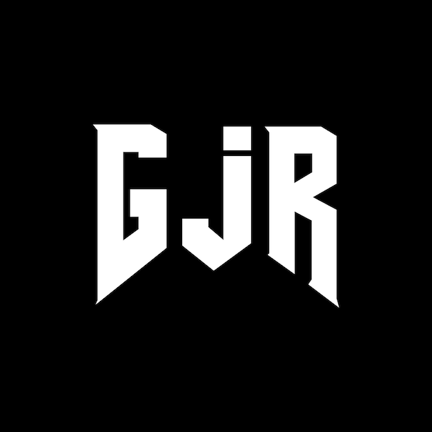 Diseño de logotipo de letra GJR para una empresa de tecnología Diseño de Logotipo GJR Combinación de colores blanco y negro Logotipo G JR Vector Diseño GJR Icono GJR Alfabeto GJR Tipografía Diseño del logotipo