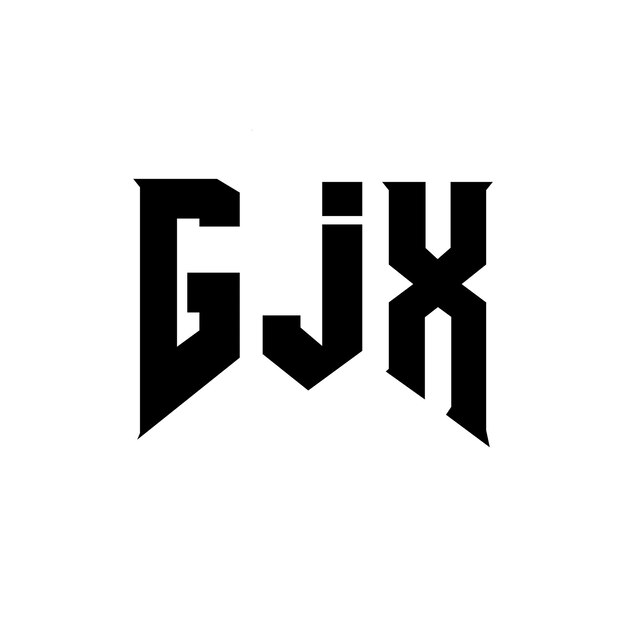 Diseño de logotipo de letra GJX para la compañía de tecnología GJX diseño de logotipo combinación de colores blanco y negro GJX logotipo GJX vector diseño GJX icono GJX alfabeto GJX tipografía logotipo diseño