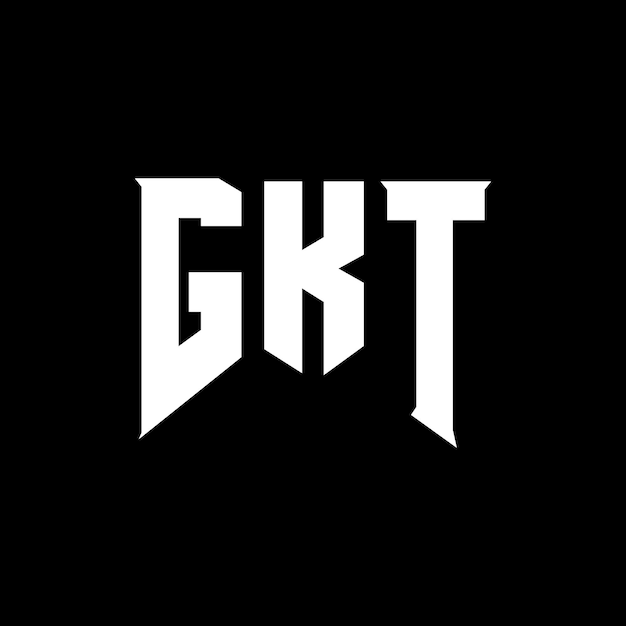 Diseño de logotipo de letra GKT para la compañía tecnológica GKT Diseño del logotipo de combinación de colores blanco y negro GKT Logotipo GKT Vector GKT diseño Icono GKT Alfabeto GKT Tipografía Diseño del Logotipo