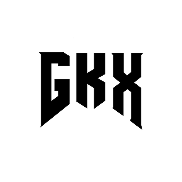 Diseño de logotipo de letra GKX para la compañía de tecnología GKX diseño de logotipo combinación de colores blanco y negro GKX logotipo GKX vector diseño GKX icono GKX alfabeto GKX tipografía diseño de logotip