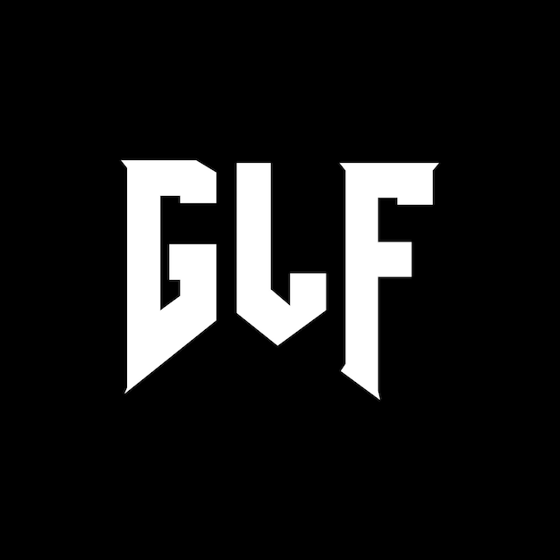 Diseño de logotipo de letra GLF para una empresa tecnológica Diseño del logotipo GLF combinación de colores blanco y negro Logotipo GLF vector GLF Diseño del icono GLF Alfabeto GLF Tipografía diseño del logotipo