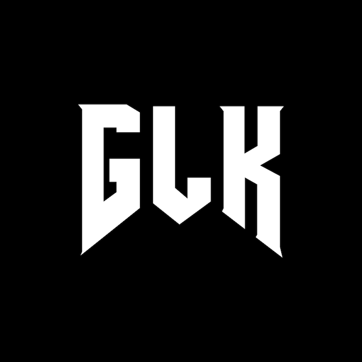 Vector diseño de logotipo de letra glk para la compañía tecnológica glk diseño de logotipo combinación de colores blanco y negro glk logotipo glk vector glk diseño glk icono glk alfabeto glk tipografía diseño de logotip