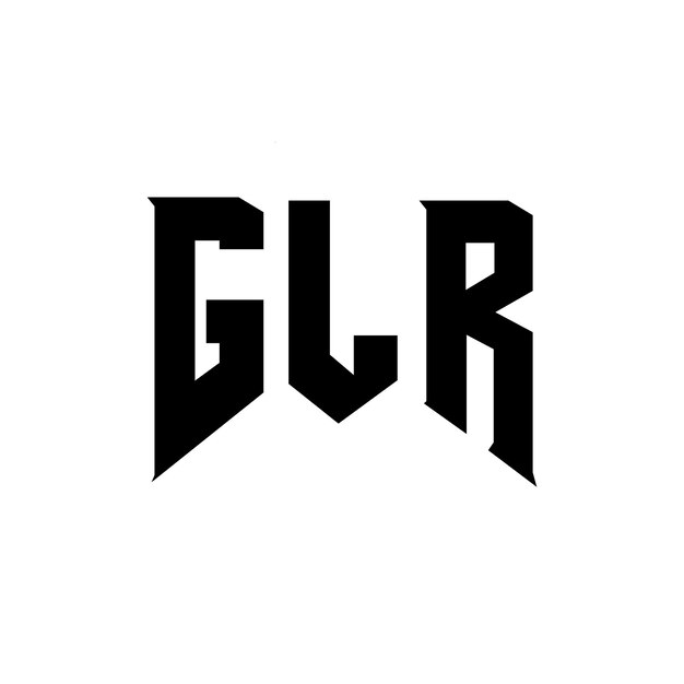 Diseño de logotipo de letra GLR para la compañía de tecnología GLR Diseño de Logotipo de color blanco y negro Combinación de colores GLR Logotipo GLR Vector GLR diseño Icono GLR Alfabeto GLR Tipografía diseño de logotipo