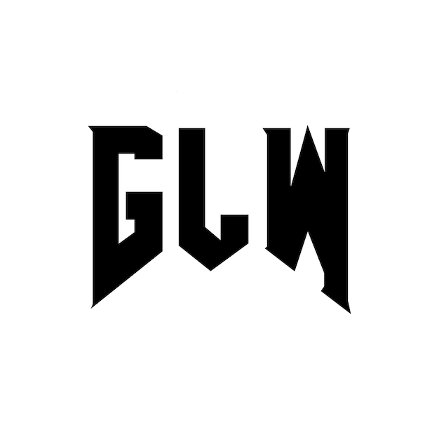 Diseño de logotipo de letra GLW para la compañía de tecnología GLW Diseño de Logotipo de color blanco y negro Combinación de colores GLW Logotipo GLW Vector GLW Diseños Iconos GLW Alfabeto GLW Tipografía Diseño del logotipo GLW
