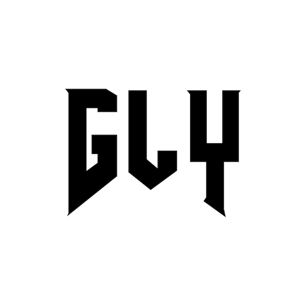 Diseño de logotipo de letra GLY para la compañía tecnológica GLY diseño de logotipo combinación de colores blanco y negro GLY logotipo GLY vector GLY diseño GLY icono GLY alfabeto GLY tipografía diseño de logotip