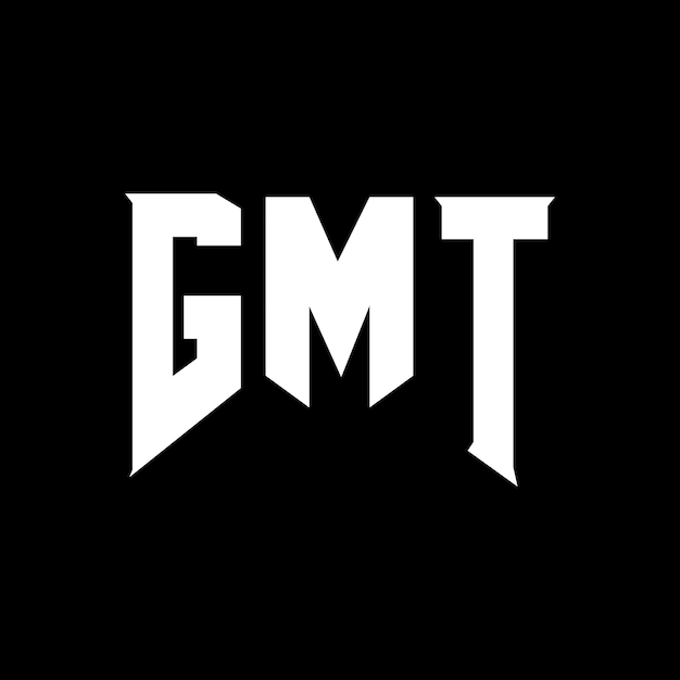 Diseño de logotipo de letra GMT para una empresa de tecnología Diseño del logotipo GMT combinación de colores blanco y negro Logotipo GMT Vector Diseño del icono GMT Alfabeto GMT Tipografía Diseño del Logotipo GMT