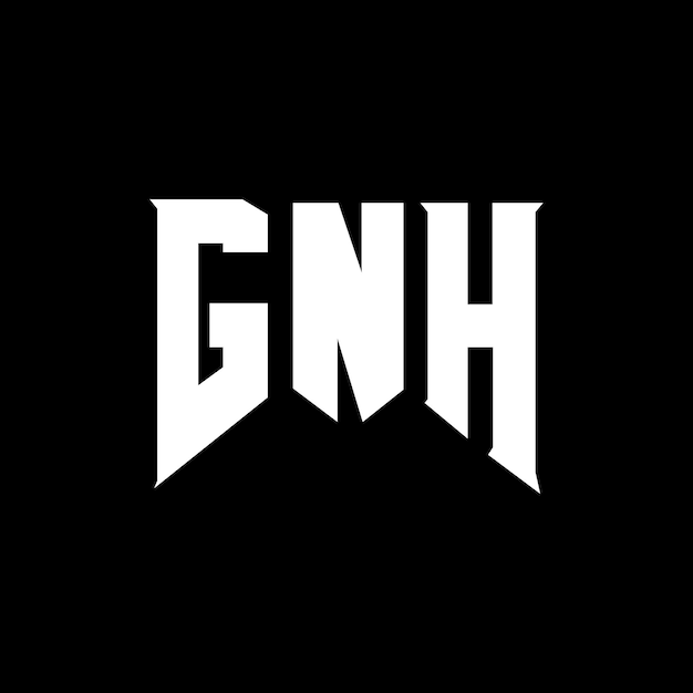 Diseño de logotipo de letra GNH para una empresa de tecnología Diseño del logotipo GNH combinación de colores blanco y negro Logotipo GNH vector GNH diseño Icono GNH alfabeto GNH tipografía Diseño del Logotipo