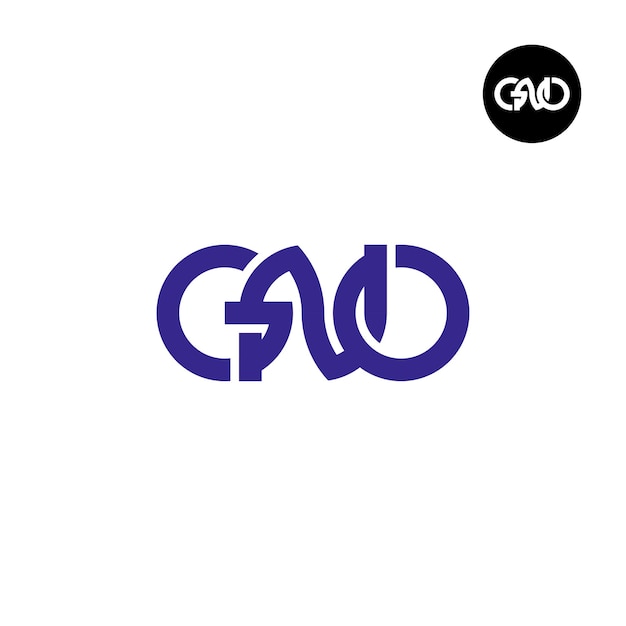 Diseño del logotipo de la letra GNO Monogram