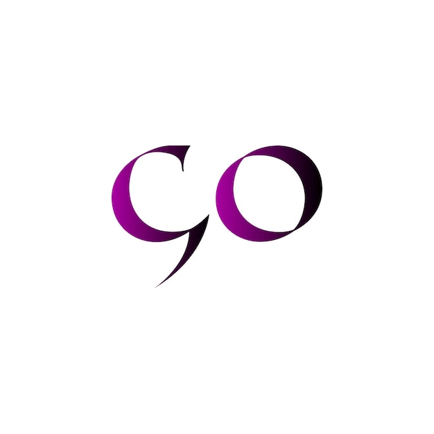 diseño del logotipo de la letra go
