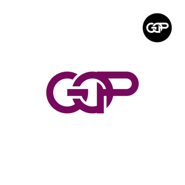Diseño del logotipo de la letra GOP Monogram