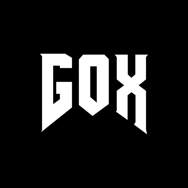 Diseño de logotipo de letra GOX para la compañía de tecnología GOX diseño de logotipo combinación de colores blanco y negro GOX logotipo GOX vector GOX diseño GOX icono GOX alfabeto GOX tipografía diseño del logotipo