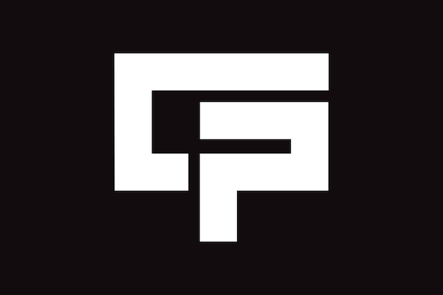 diseño del logotipo de la letra gp