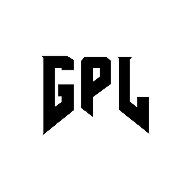 Diseño de logotipo de letra GPL para una empresa de tecnología Diseño de Logotipo GPL combinación de colores blanco y negro Logotipo GPL vector Diseño de icono GPL Alfabeto Diseño del logotipo de tipografía GPL