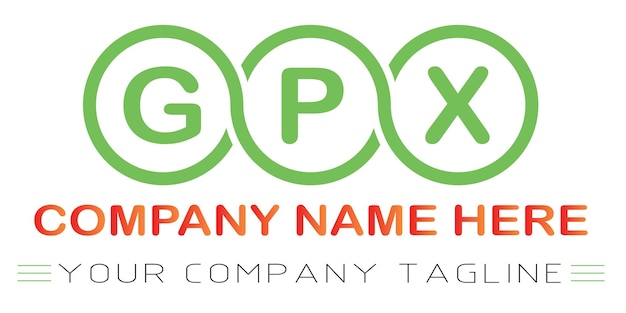 Vector diseño de logotipo de letra gpx