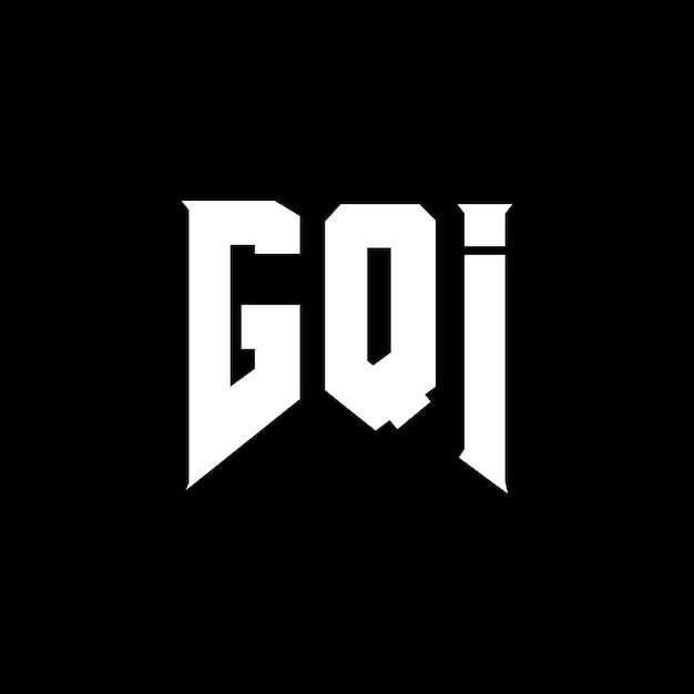 Diseño de logotipo de letra GQI para una empresa de tecnología Diseño del logotipo GQI combinación de colores blanco y negro Logotipo G QI vector Diseño G QI icono Alfabeto G QI diseño del logotipo tipografía G QI