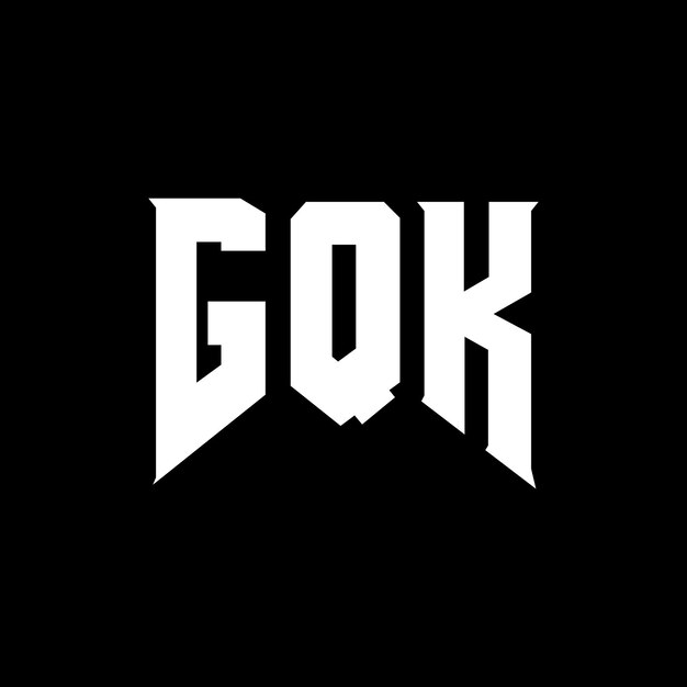 Diseño de logotipo de letra GQK para una empresa de tecnología Diseño de Logotipo GQK combinación de colores blanco y negro Logotipo G QK Vector Diseño GQK Icono GQK Alfabeto GQK Tipotipo Diseño del logotipo