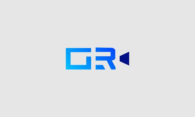 Diseño de logotipo de letra GR Movie Icon Music
