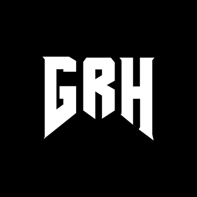 Diseño de logotipo de letra GRH para una empresa de tecnología Diseño del logotipo GRH combinación de colores blanco y negro Logotipo GRH Vector diseño del logotipo del icono GRH Alfabeto GRH Tipografía