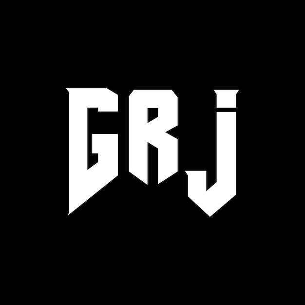 Diseño de logotipo de letra GRJ para la compañía de tecnología GRJ diseño de logotipo combinación de colores blanco y negro GRJ logotipo GRJ vector GRJ diseño GRJ icono GRJ alfabeto GRJ tipografía diseño de logotip