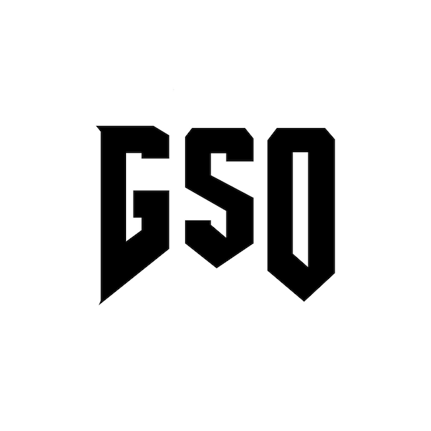 Diseño de logotipo de letra GSO para una empresa de tecnología Diseño del logotipo GSO combinación de colores blanco y negro Logotipo GSO vector diseño GSO icono GSO alfabeto GSO tipografía diseño del logotipo