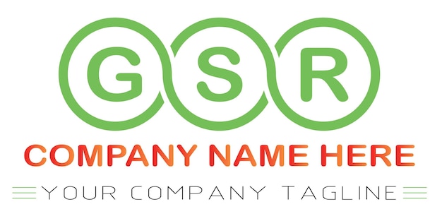 Diseño de logotipo de letra GSR