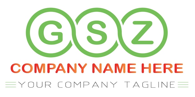 Diseño de logotipo de letra GSZ