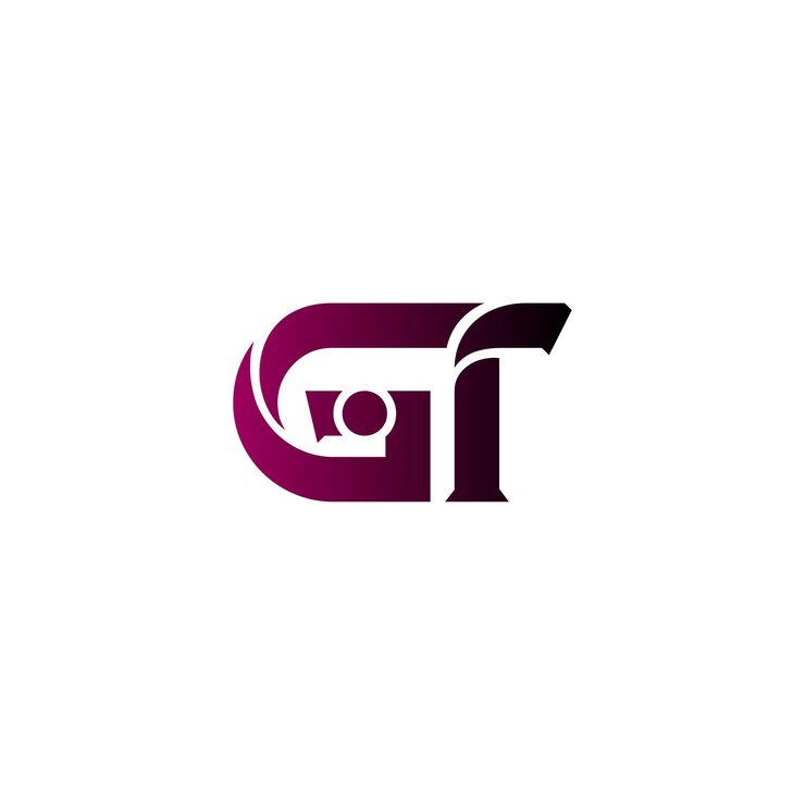 Diseño del logotipo de la letra gt