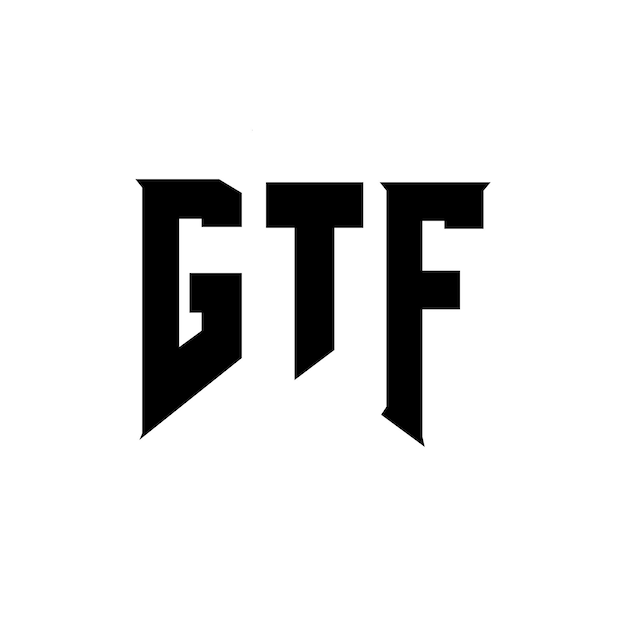 Diseño de logotipo de letra GTF para una empresa de tecnología Diseño del logotipo GTF combinación de colores blanco y negro Logotipo GTF vector GTF diseño Icono GTF alfabeto GTF tipografía Logotipo diseño