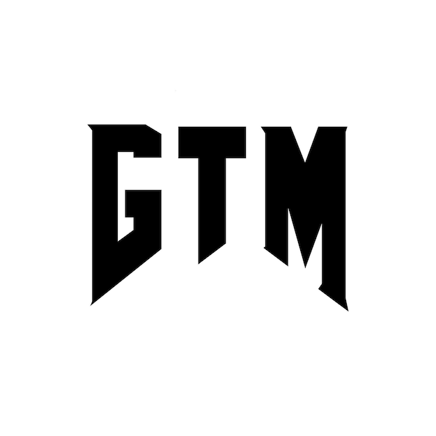 Diseño de logotipo de letra GTM para una empresa de tecnología Diseño del logotipo GTM Combinación de colores blanco y negro Logotipo GTM Vector Diseño GTM Icono GTM Alfabeto GTM Tipografía Diseño del Logotipo