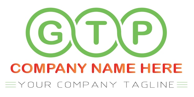 Diseño de logotipo de letra GTP