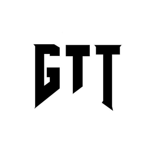Diseño de logotipo de letra GTT para una empresa de tecnología Diseño de Logotipo GTT combinación de colores blanco y negro Logotipo GDD vector GDD diseño Icono GDD alfabeto GDD tipografía diseño de logotipo