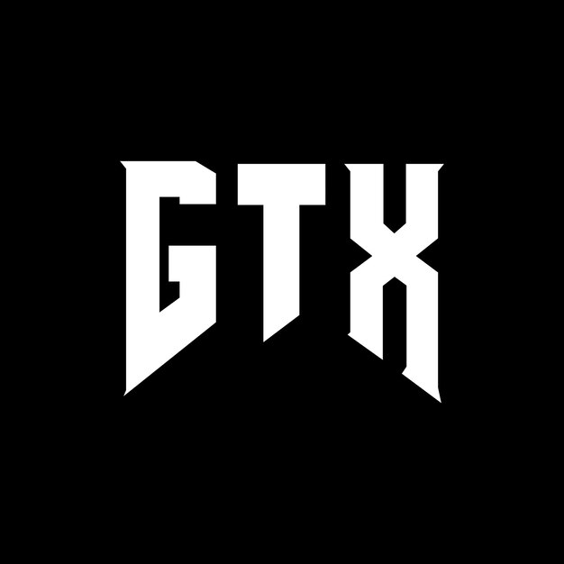 Diseño de logotipo de letra GTX para una empresa de tecnología Diseño de Logotipo GTX combinación de colores blanco y negro Logotipo GTx vector GTX diseño Icono GTX alfabeto GTX tipografía diseño de logotipo GTX